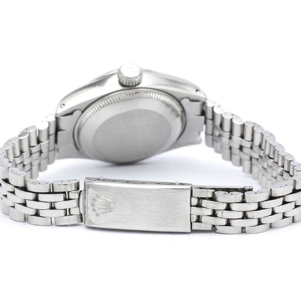 Vintage ROLEX Oyster Perpetual Date 6917 White Gold Steel Ladies Watch BF561695 - Picture 5 of 10
